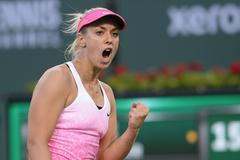 Sabine Lisická na turnaji v Indian Wells