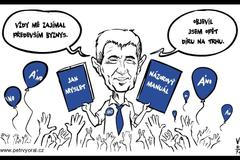 Babiš volby kresba ANO