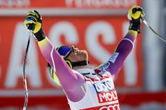 Kjetil Jansrud v cíli sjezdu finále SP 2014/15