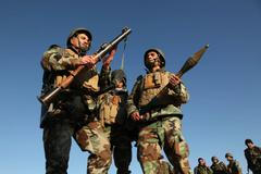 Kurdští pešmergové nedaleko Mosulu