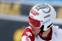 Carlo janka při superkombinaci ve Wengenu