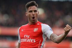 Olivier Giroud slaví gól Arsenalu