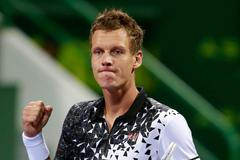 Tomáš Berdych na turnaji v Dauhá 2014