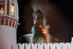 Požár kláštera v Moskvě