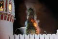 Požár kláštera v Moskvě