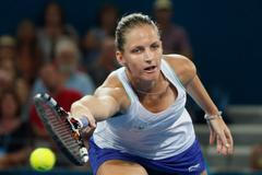 Karolína Plíšková na turnaji v Brisbane