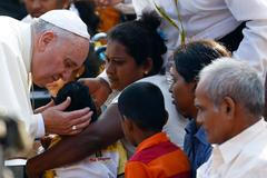 Papež František na Srí Lance.