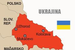Ukrajina - Zakarpatská Rus - mapa
