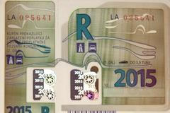 Dálniční známka - padělek