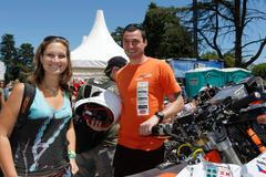 Rallye Dakar 2015: Ondřej Klymčiw (KTM) s přítelkyní Radkou Návarovou