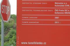 Tunel Blanka v květnu 2014