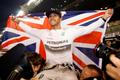 Mercedes Formula One driver Lewis Hamilton of Britain celebrates with his team after winning the Abu Dhabi F1 Grand Prix at the Yas Marina circuit in Abu Dhabi