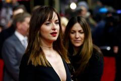 Actress Johnson arrives for screening at 65th Berlinale International Film Festival in Berlin