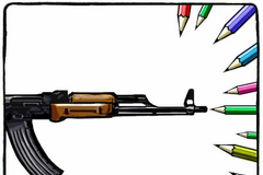 charlie hebdo kresba karikatura