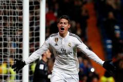 James Rodríguez slaví branku Realu