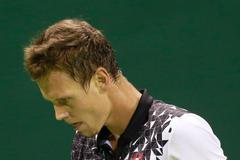 Tomáš Berdych na turnaji v Dauhá 2014