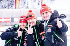 Čeští biatlonisté v Ruhpoldingu (Vítek, Rybář, Hamza)