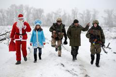 Děda Mráz v Luhanské oblasti.