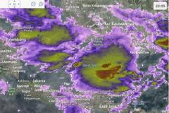 radar air indonesia bouře katastrofa