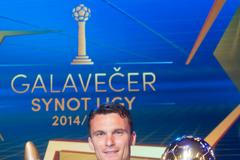 David Lafata s cenou na galavečeru Synot ligy