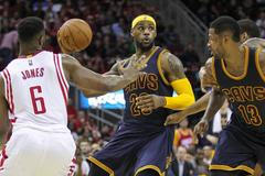 NBA: Cleveland Cavaliers at Houston Rockets (LeBron James)