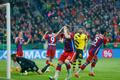 Bayern Munich's Schweinsteiger reacts after missing chance to score against Borussia Dortmund during German Cup semi-final soccer match in Munich