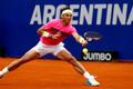 Nadal plays a shot during his final tennis match against Argentina's Monaco at the ATP Argentina Open in Buenos Aires