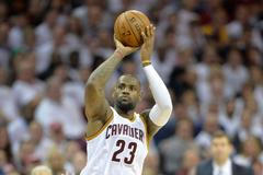 NBA: Playoffs-Boston Celtics at Cleveland Cavaliers (James)