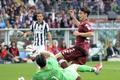 Torino's Darmian scores past Juventus' goalkeeper Buffon during their Italian Serie A soccer match in Turin