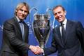 Pavel Nedvěd (Juventus) a Emilio Butragueno (Real) po losu semifinále LM 2015