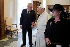 Miloš Zeman papež František Ivana Zemanová