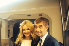 Andrej Babiš s partnerkou Monikou