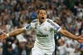 Football: Javier Hernandez celebrates after scoring the first goal for Real Madrid