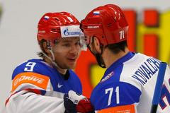 MS 2015, Rusko - Dánsko: Arťom Panarin a Ilja Kovalčuk
