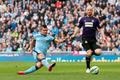 Football: Sergio Aguero scores the second goal for Manchester City