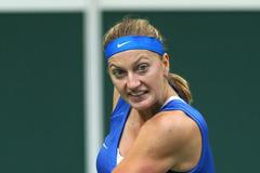 Fed Cup, finále 2014: Petra Kvitové v zápase s Angelique Kerberovou