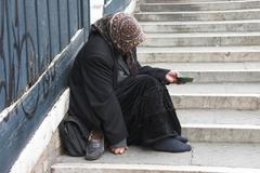 Bezdomovec, žebrák, ilustrační foto