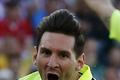 Lionel Messi slaví branku v La lize 2015