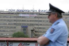 Demonstrace odborářů na Václavském náměstí v Praze