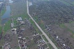 Zkáza východní Ukrajiny pohledem z dronu