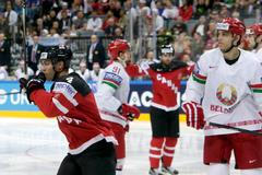MS 2015, Kanada-Bělorusko:  Taylor Hall slaví gól