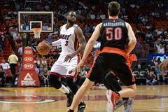 NBA: Toronto Raptors at Miami Heat (Wade, Hansbrough)