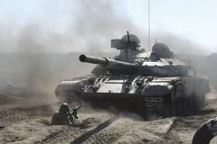 Vojenské cvičení ukrajinských výsadkářů