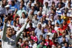 Cristiano Ronaldo (Real Madrid) slaví branku v síti Eibaru (2015)