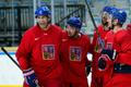 Jaromír Jágr, Dominik Simon, Jakub Klepiš a Jan Kovář