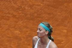 Kvitova of the Czech Republic celebrates after winning against Williams of the U.S. during their semi-final match at the Madrid Open tennis tournament in Madrid