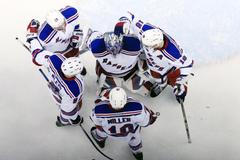 Radost hráčů New Yorku Rangers
