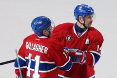 Tomáš Plekanec a Brendan Gallagher (Montreal Canadiens)