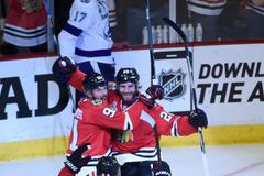 NHL: Stanley Cup Final-Tampa Bay Lightning at Chicago Blackhawks (Saad, Richards, Kane)