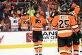 NHL: Pittsburgh Penguins vs Philadelphia Flyers (Brayden Schenn, Ryan White, Jakub Voráček)